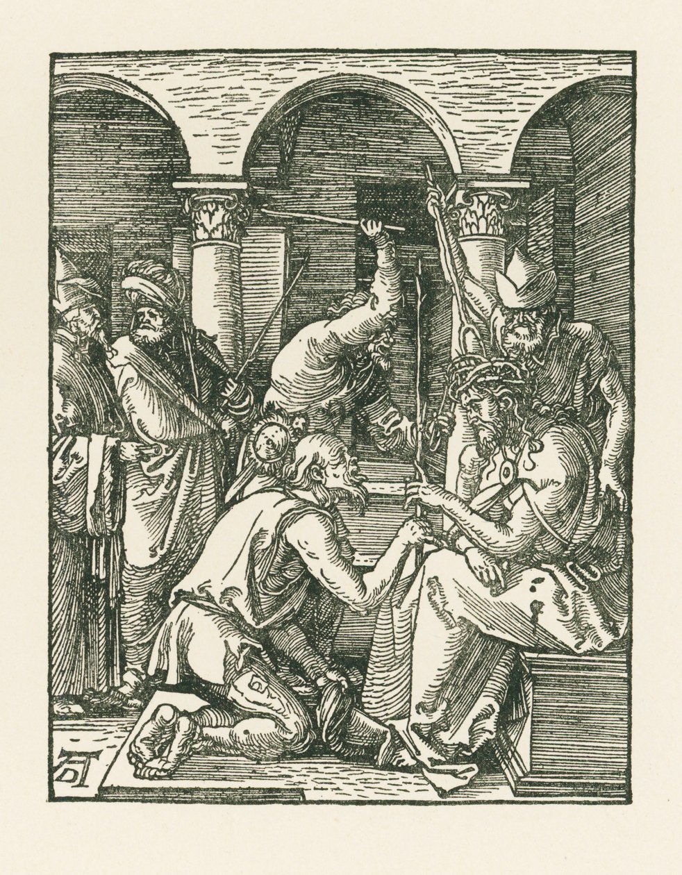 Kristus kröns med törnen, ca 1509 (träsnitt) av Albrecht Dürer or Duerer