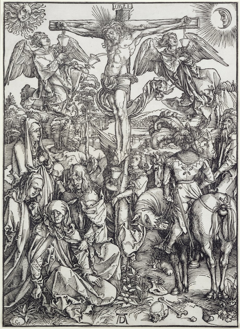 Kristus på korset (Den stora passionen) (gravyr) av Albrecht Dürer