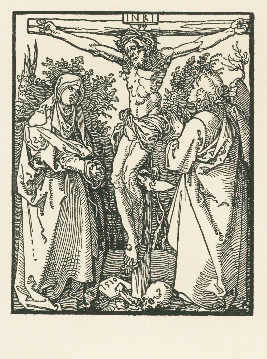 Kristus på korset med Jungfru Maria och Sankt Johannes av Albrecht Dürer or Duerer