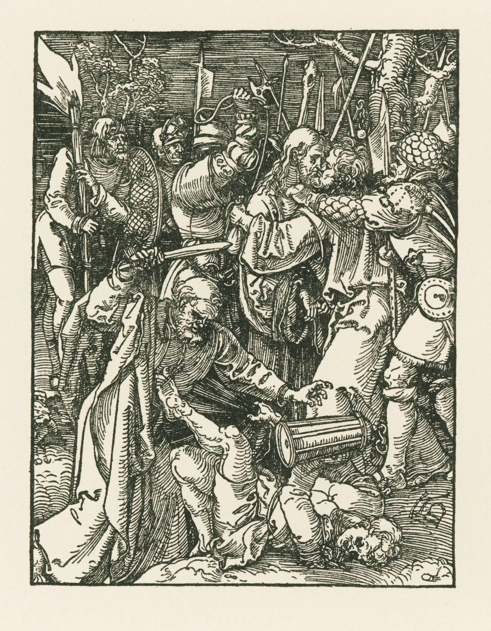 Kristus tillfångatagen, ca 1509 (träsnitt) av Albrecht Dürer or Duerer