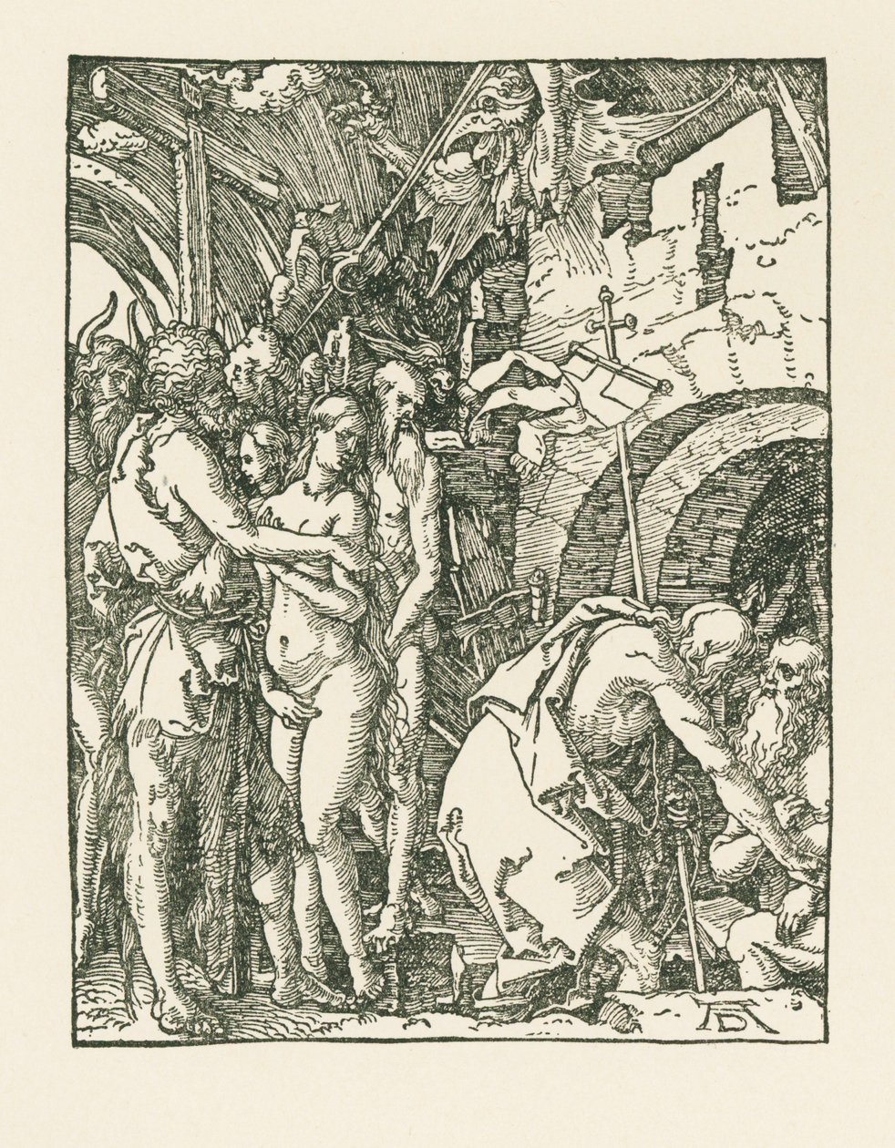 Kristi nedstigning till Limbo, ca 1509 (träsnitt) av Albrecht Dürer or Duerer