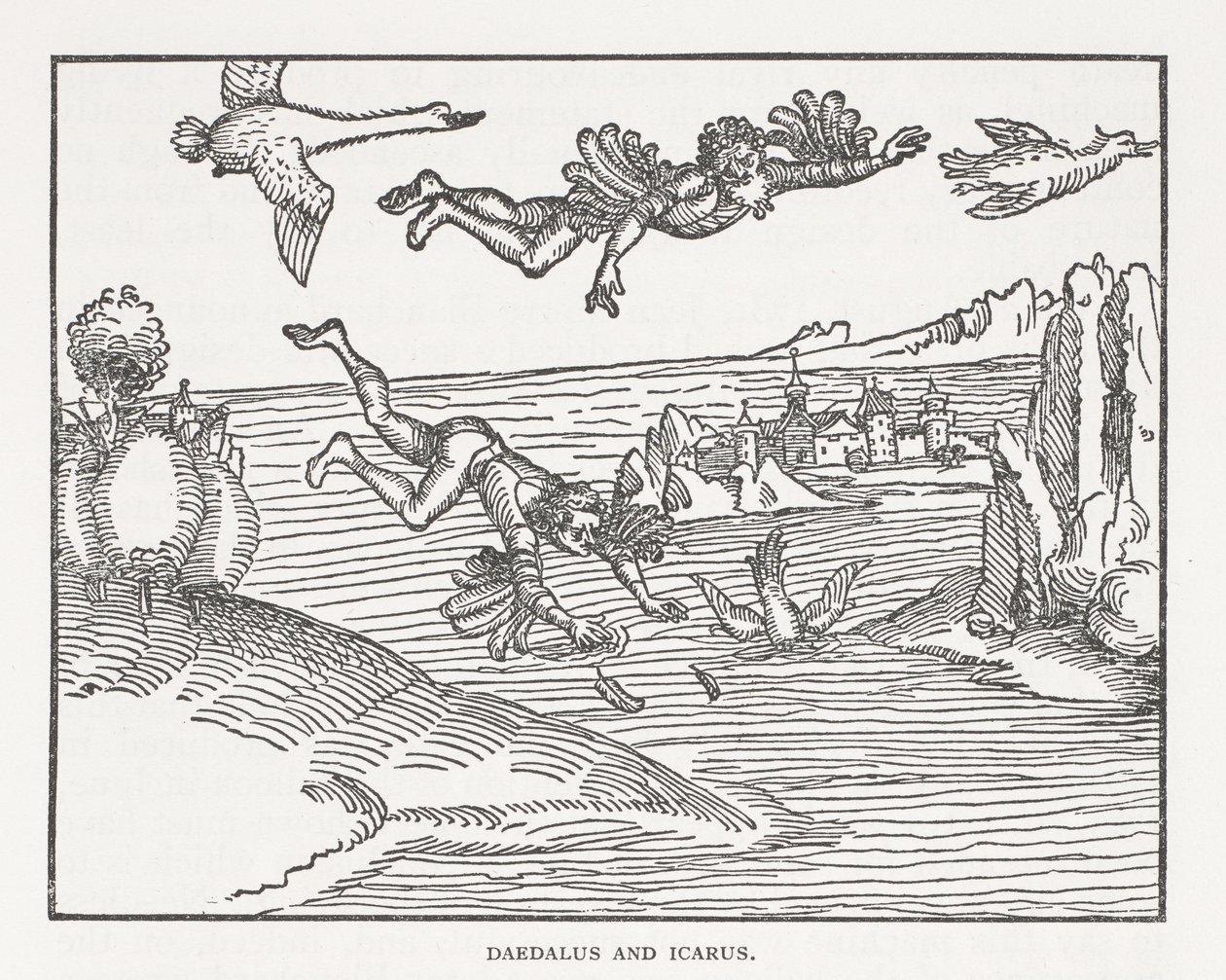 Daedalus och Ikaros av Albrecht Dürer