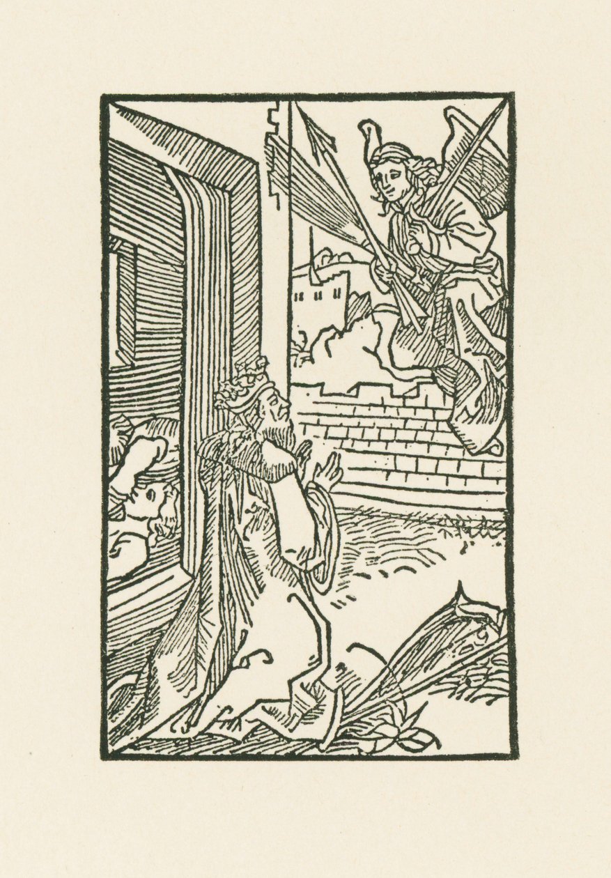 David ber. Illustration till Diurnale s m chorum ecclesie Basilien. Tryckt av Johann Bergmann, Basel av Albrecht Dürer or Duerer