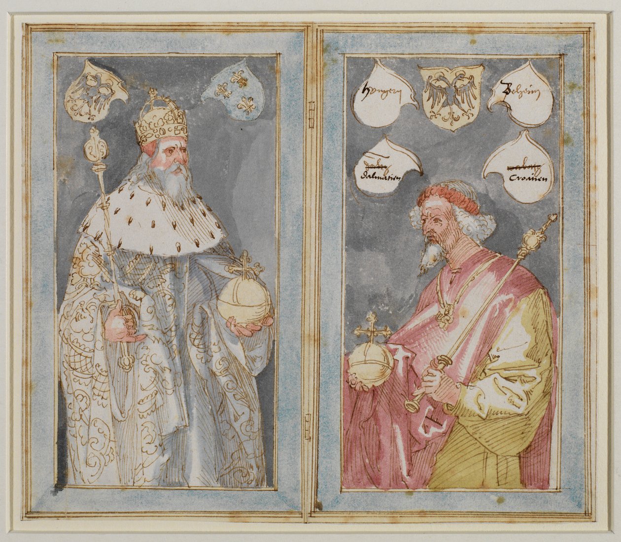 Kejsarna Karl den Store och Sigismund, 1507 - 1510 ca av Albrecht Dürer