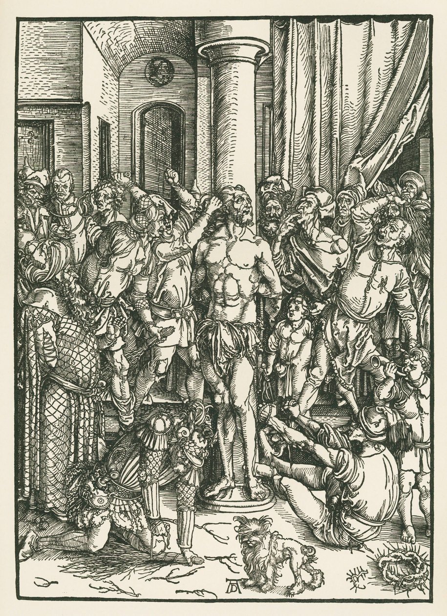 Kristi flagellation, ca 1496-97 (träsnitt) av Albrecht Dürer or Duerer