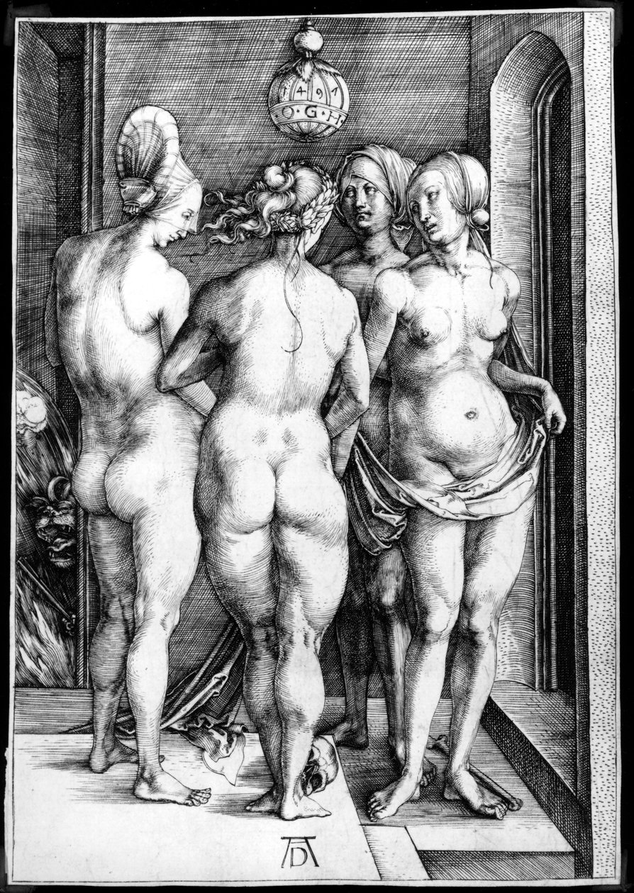 Fyra nakna kvinnor eller häxorna av Albrecht Dürer