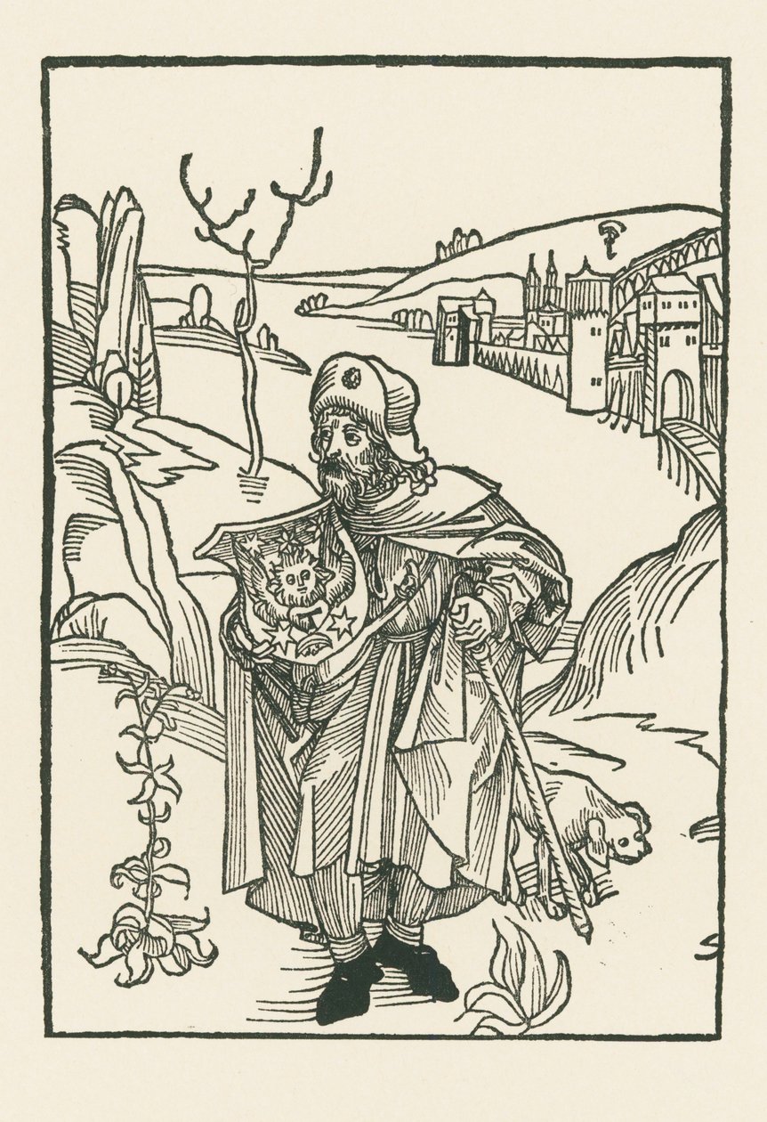 Jean Charlier de Gerson som pilgrim av Albrecht Dürer or Duerer