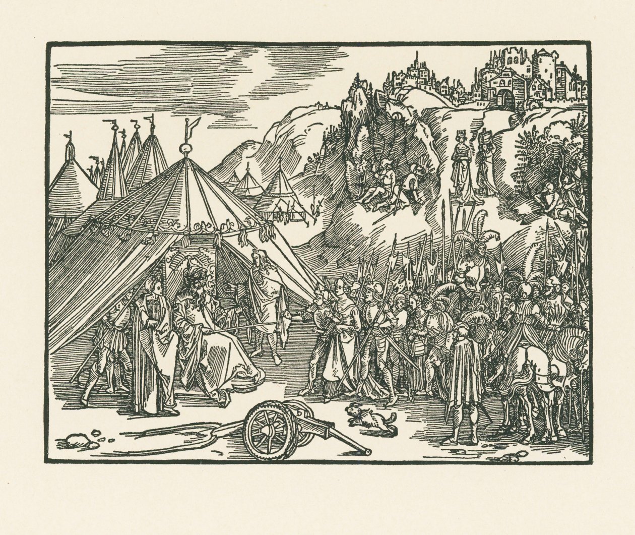 Judith förs till Holofernes läger av Albrecht Dürer or Duerer