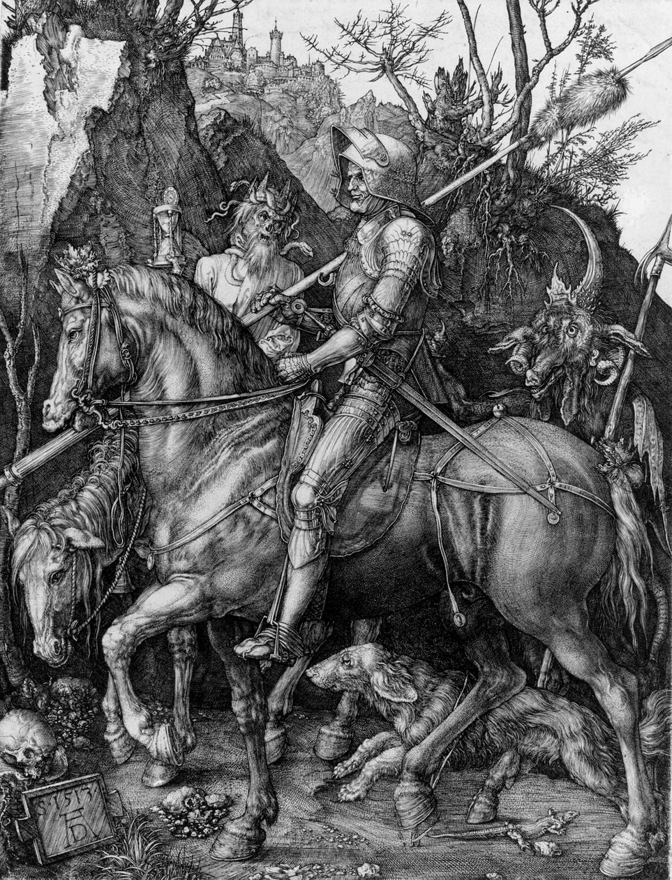 Riddare, döden och djävulen av Albrecht Dürer
