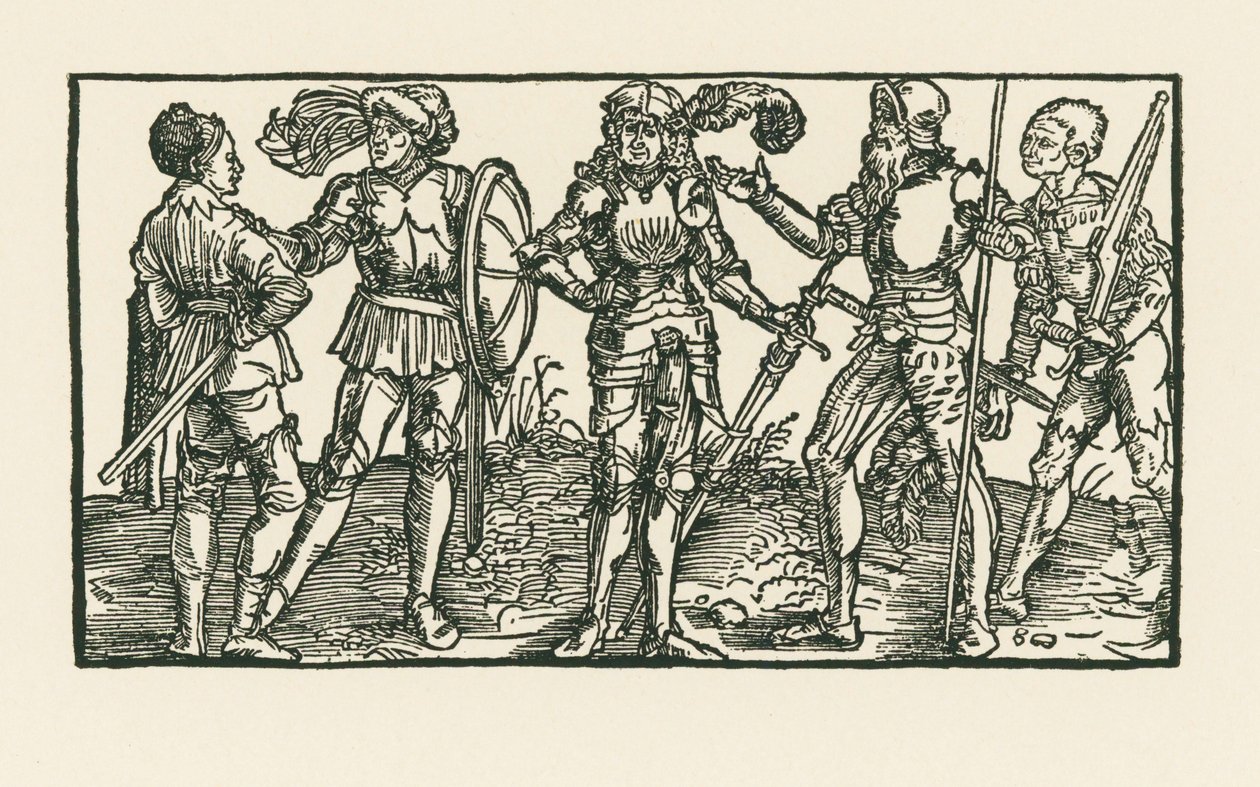 Riddare och soldater av Albrecht Dürer or Duerer