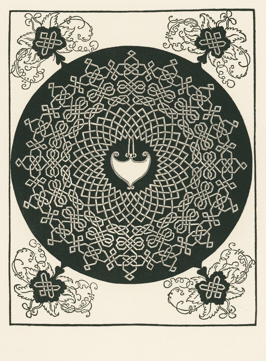 Knut med hjärtformad mittdel och vinkelmönster av Albrecht Dürer or Duerer