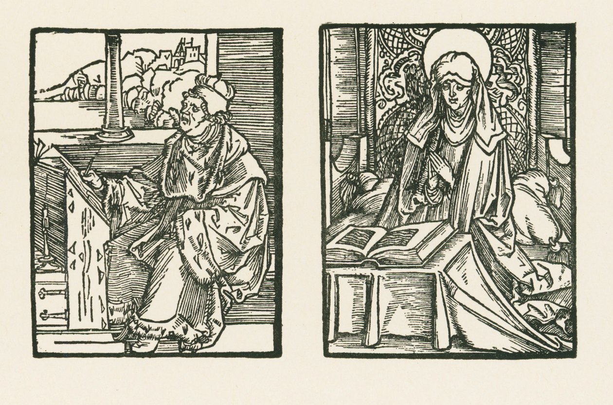 Magister Matthias, kanik i Linkoeping och Sankt Birgitta av Albrecht Dürer or Duerer
