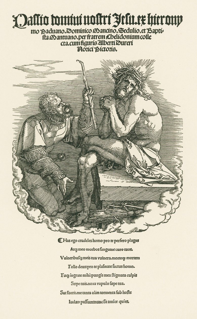 Smärtornas man hånad av en soldat, ca 1511 (träsnitt) av Albrecht Dürer or Duerer