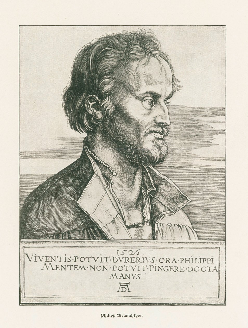 Philipp Melanchthon. 1526 (gravyr) av Albrecht Dürer or Duerer
