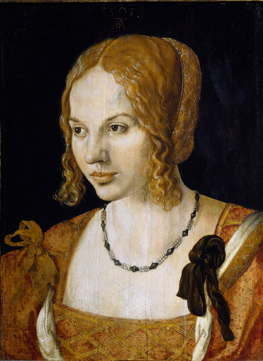Porträtt av en ung venetiansk kvinna Målning av Albrecht Durer (1471-1528) av Albrecht Dürer
