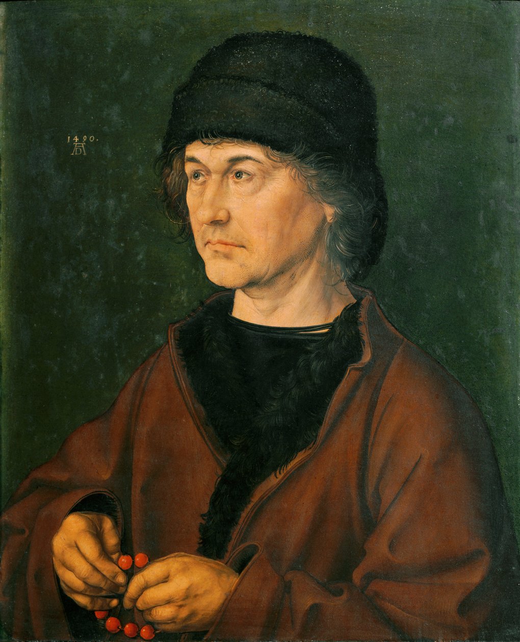 Porträtt av fadern (trämålning av Albrecht Dürer