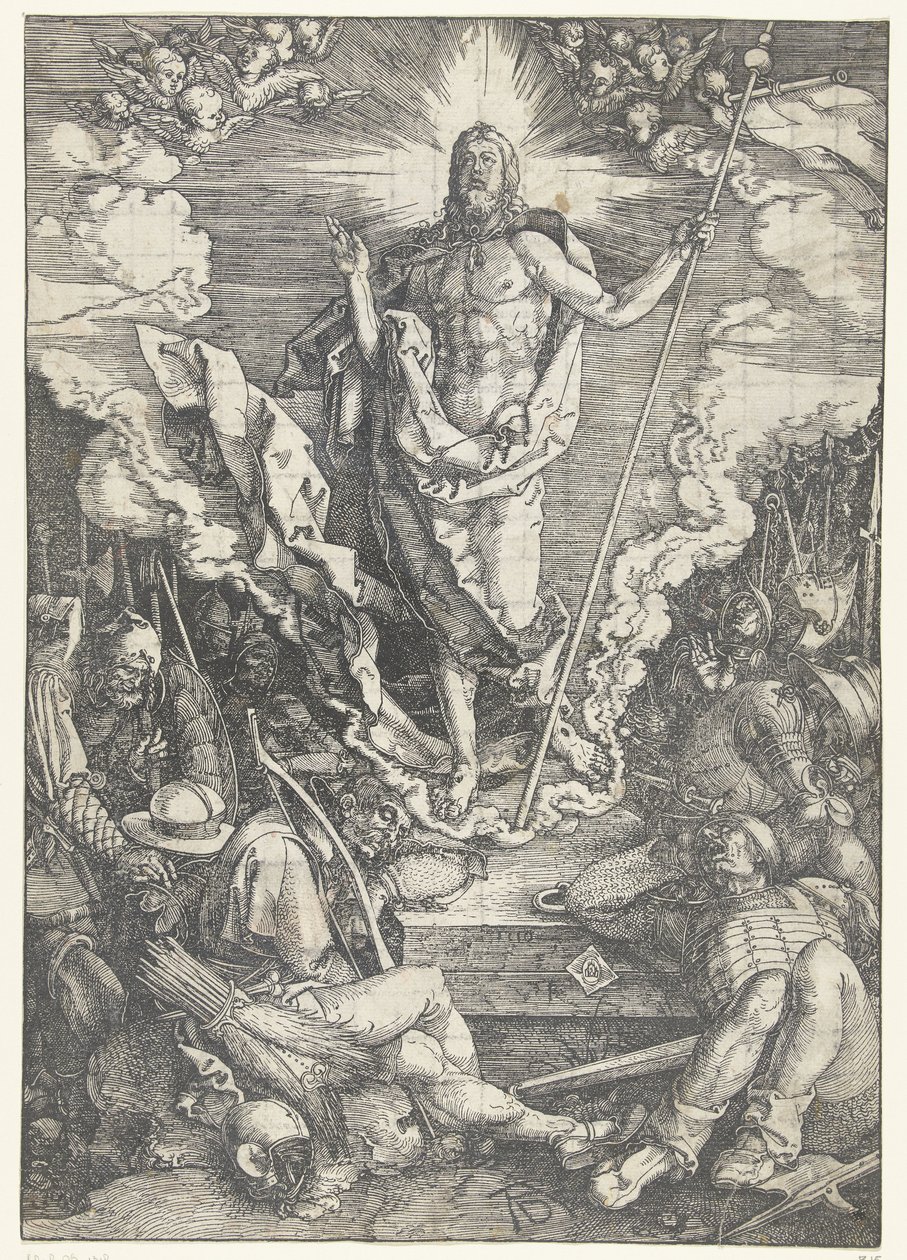 Uppståndelsen, ur serien "Den stora passionen av Albrecht Dürer or Duerer
