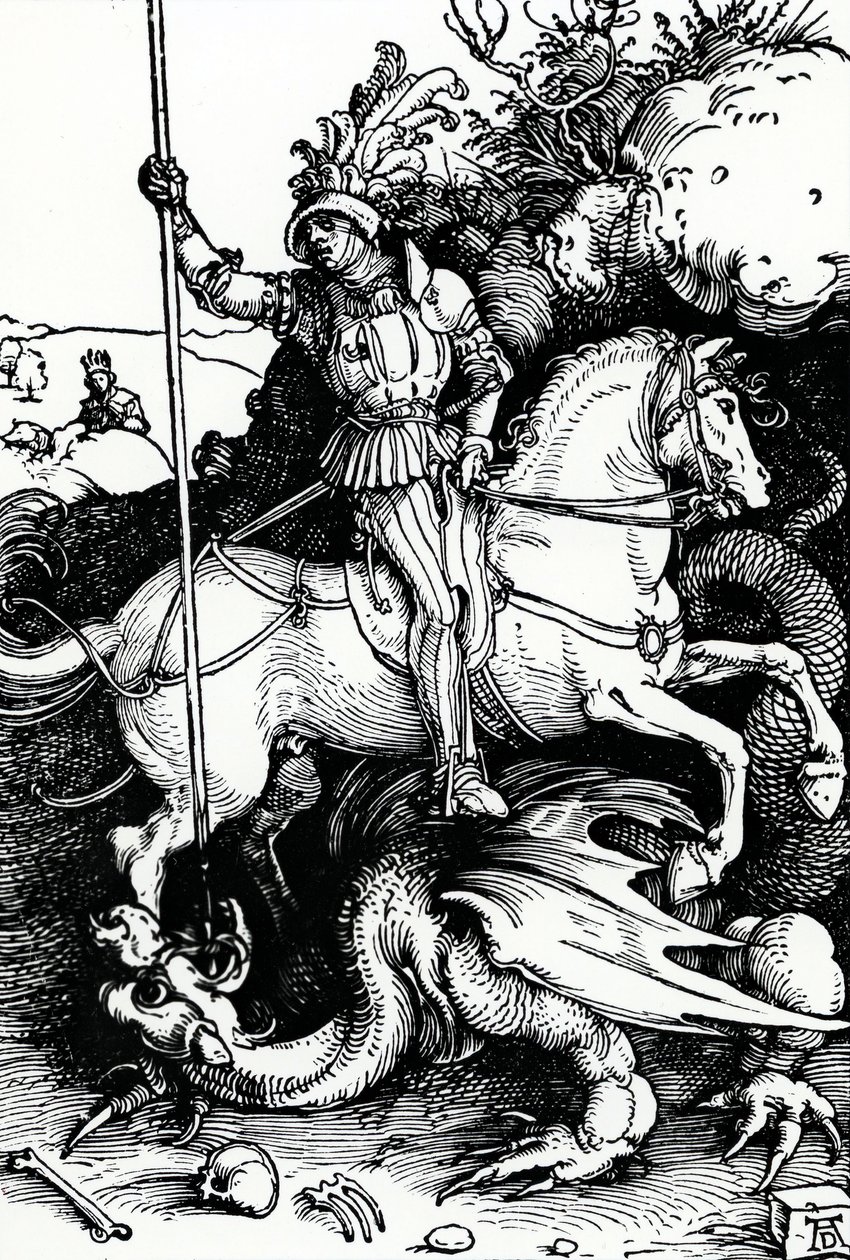 St George och draken av Albrecht Dürer