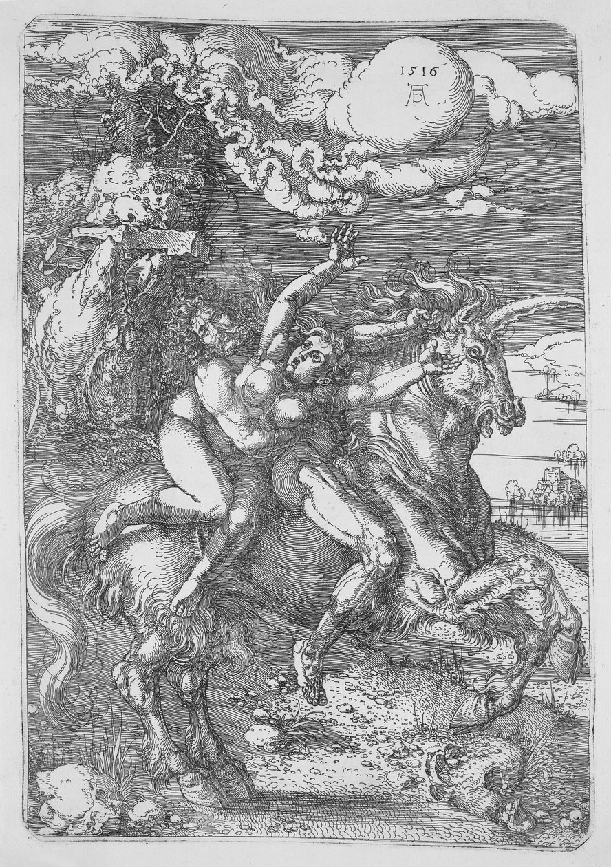 Bortförandet på enhörningen av Albrecht Dürer