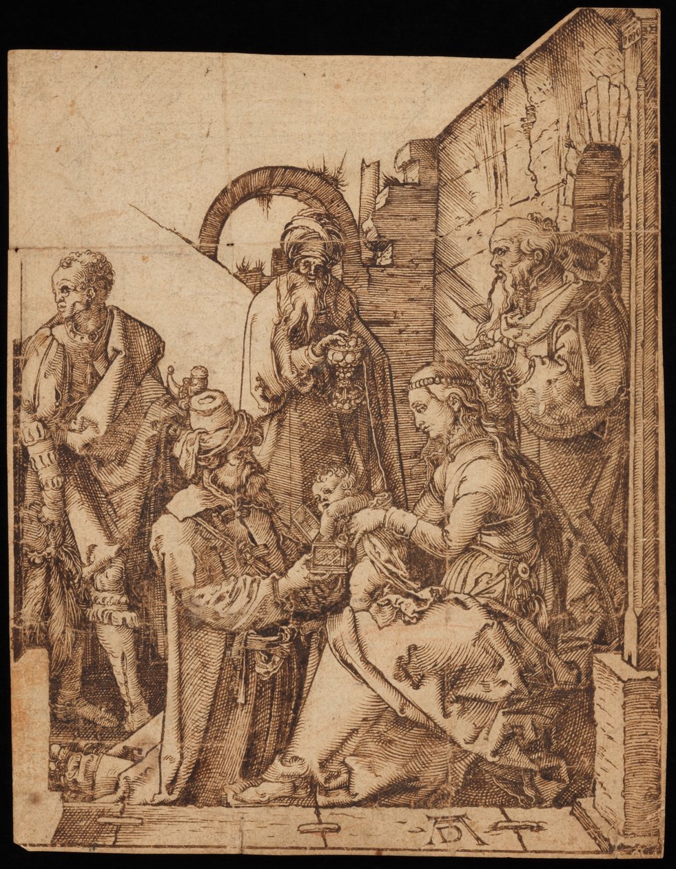 Tillbedjan av Magi av Albrecht Dürer