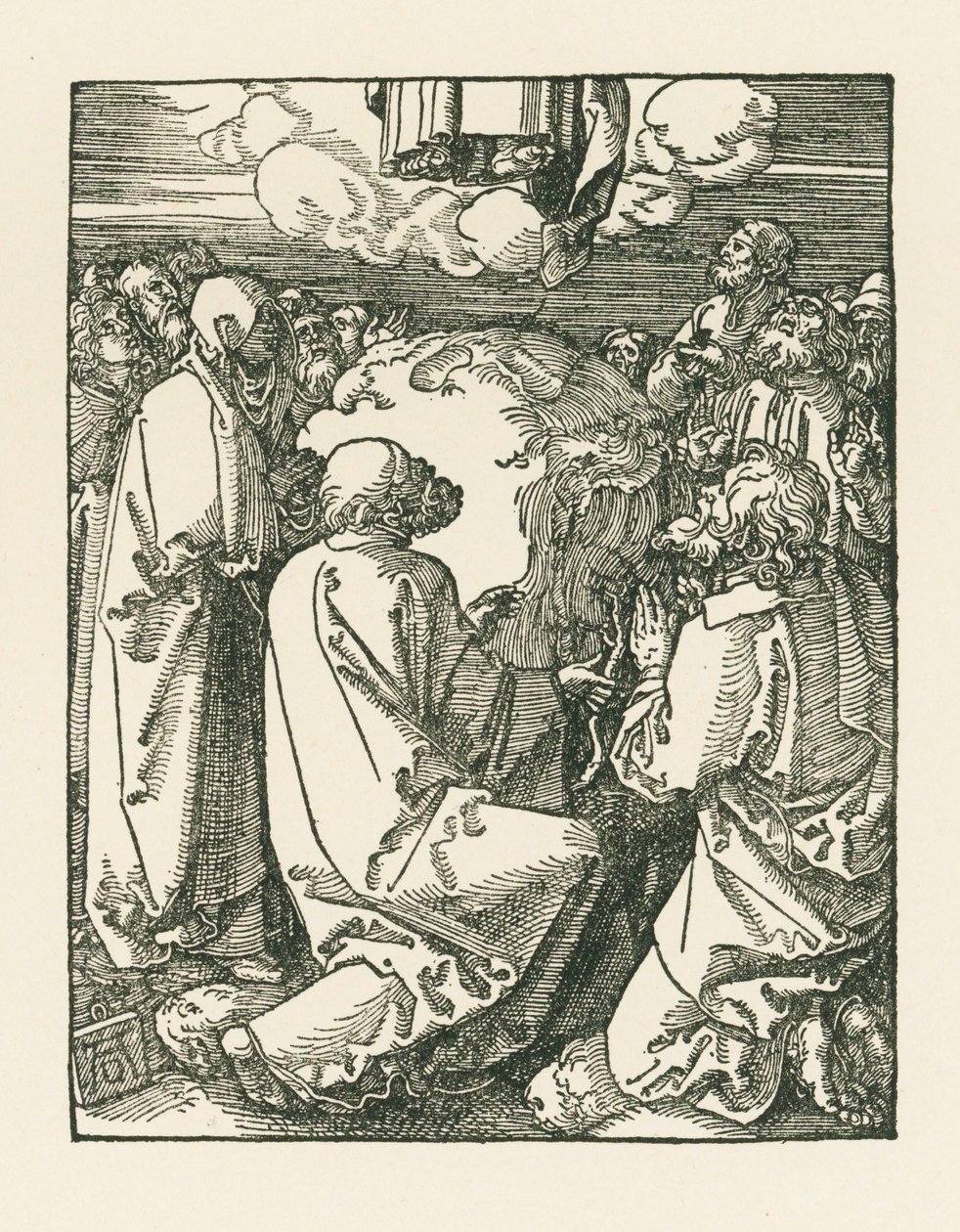 Himmelsfärden, ca 1510 (träsnitt) av Albrecht Dürer or Duerer