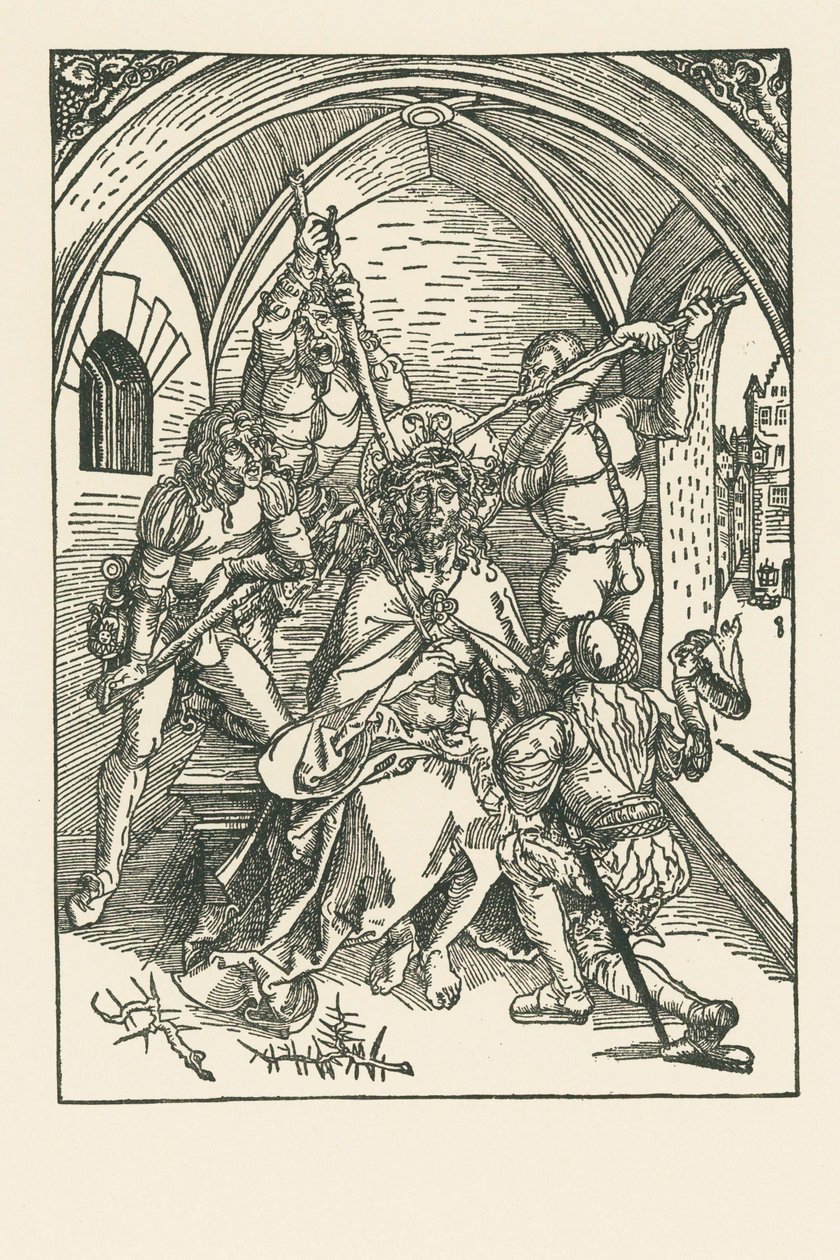 Törnekroningen, ca 1500 (träsnitt) av Albrecht Dürer or Duerer