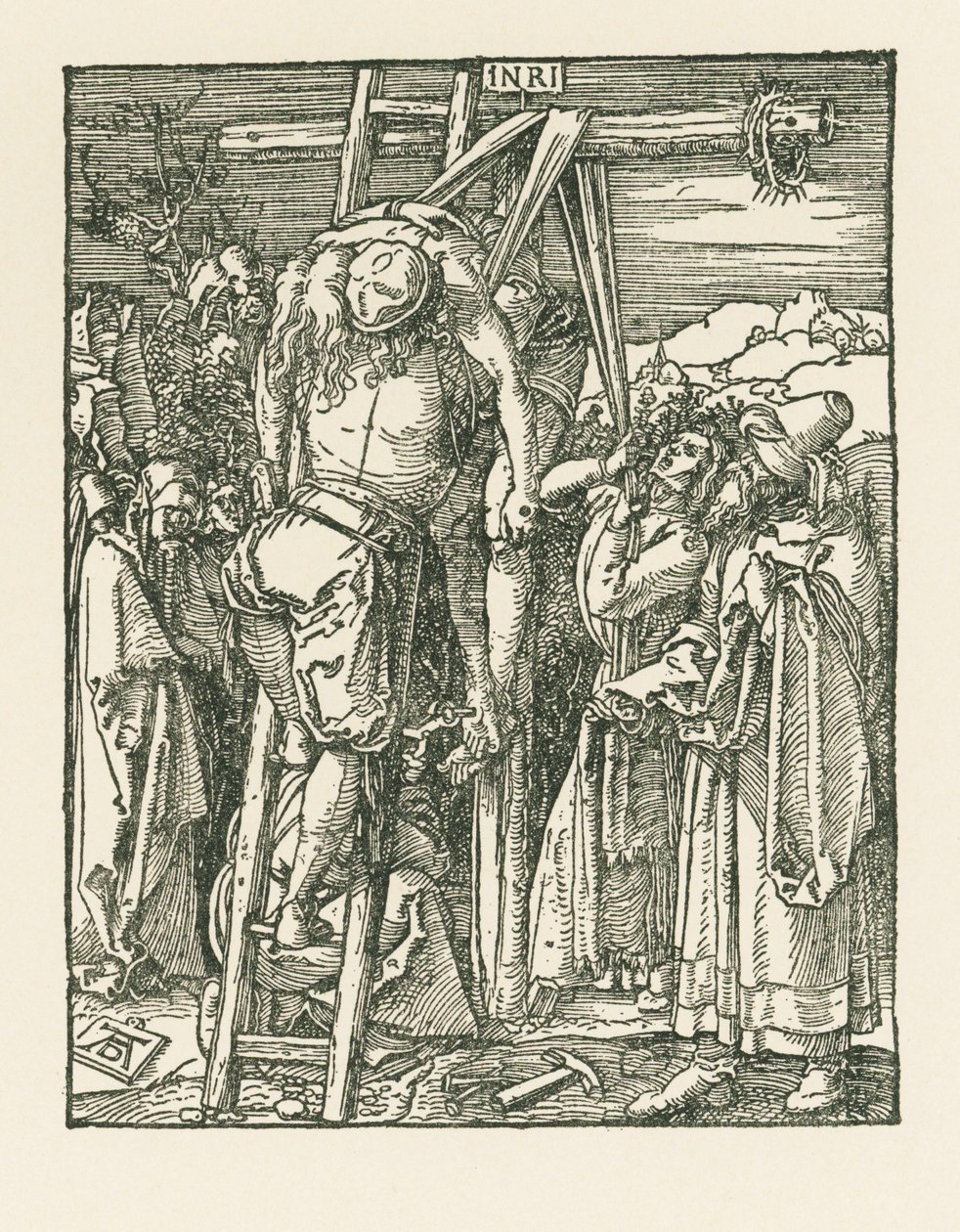 Nedtagningen från korset, ca 1509-10 (träsnitt) av Albrecht Dürer or Duerer