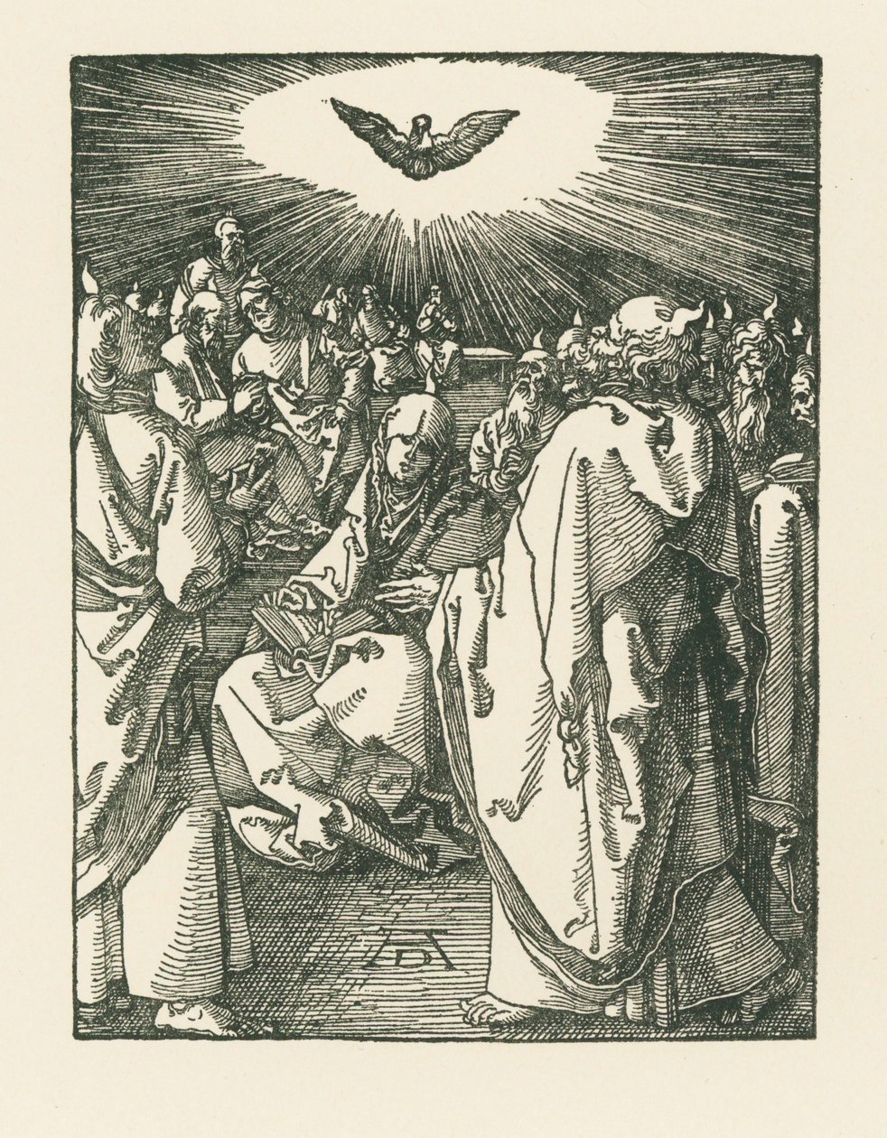 Den Helige Andes nedstigande, ca 1510 (träsnitt) av Albrecht Dürer or Duerer