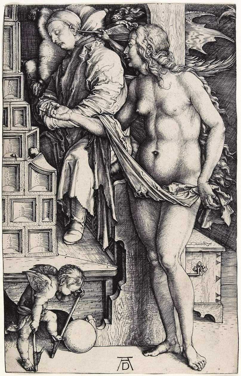 The Dream, c.1500 (gravyr) av Albrecht Dürer