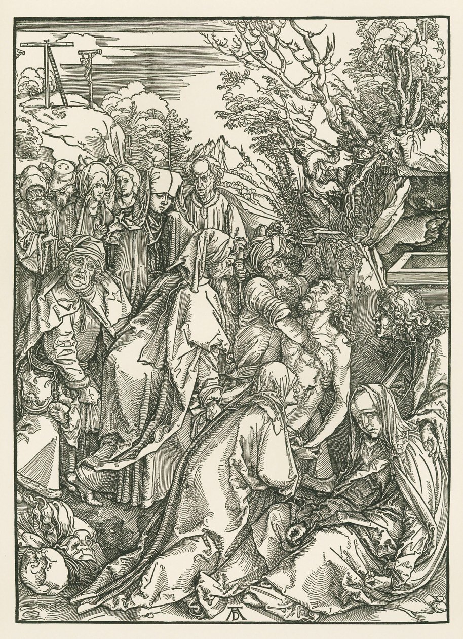 Gravsättningen, ca 1496-97 (träsnitt) av Albrecht Dürer or Duerer