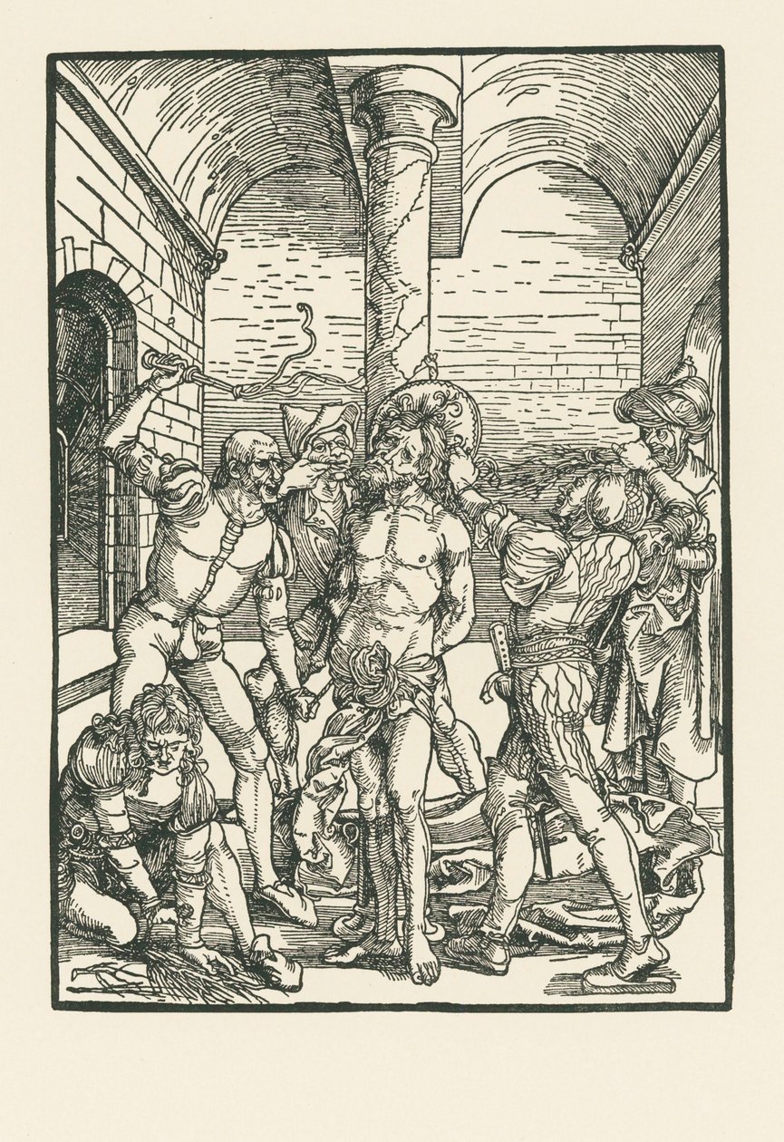 Flagellationen, ca 1500 (träsnitt) av Albrecht Dürer or Duerer