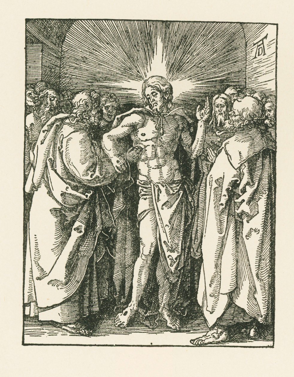 Den helige Thomas otrolighet, ca 1510-10 (träsnitt) av Albrecht Dürer or Duerer