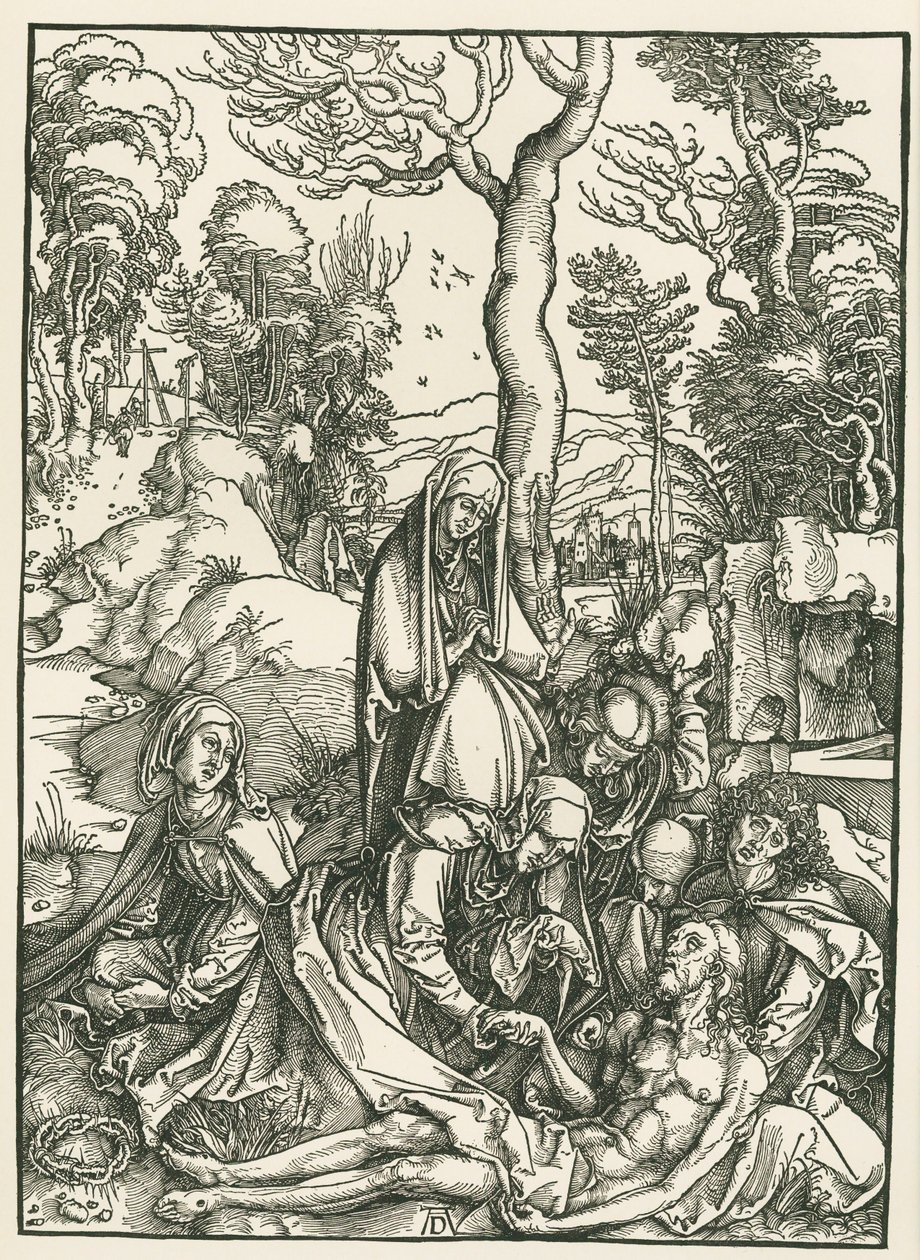 Klagovisan över Kristus, ca 1498-99 (träsnitt) av Albrecht Dürer or Duerer