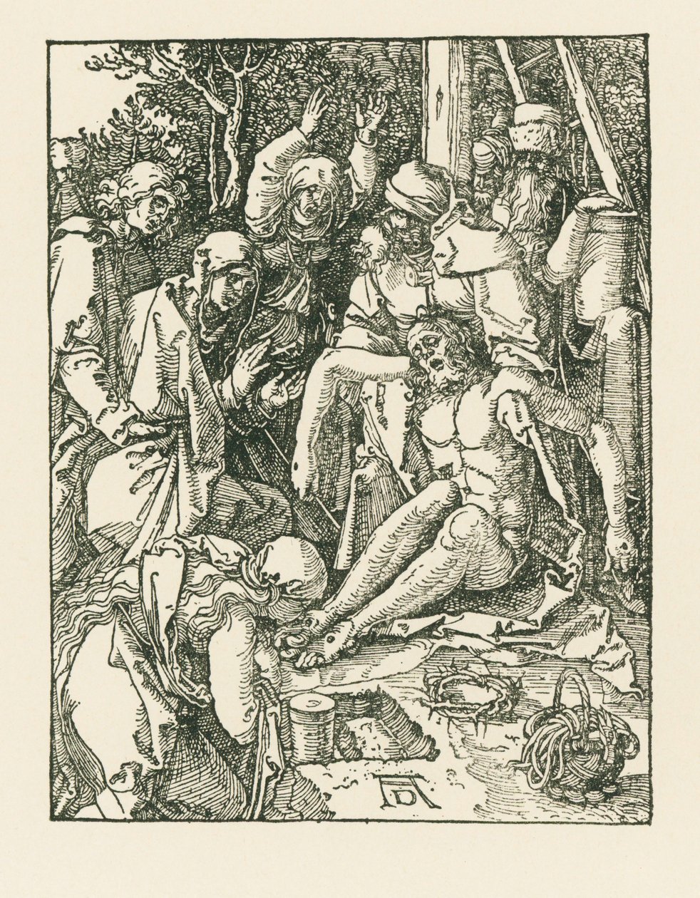 Klagovisan över Kristus, ca 1509-10 (träsnitt) av Albrecht Dürer or Duerer