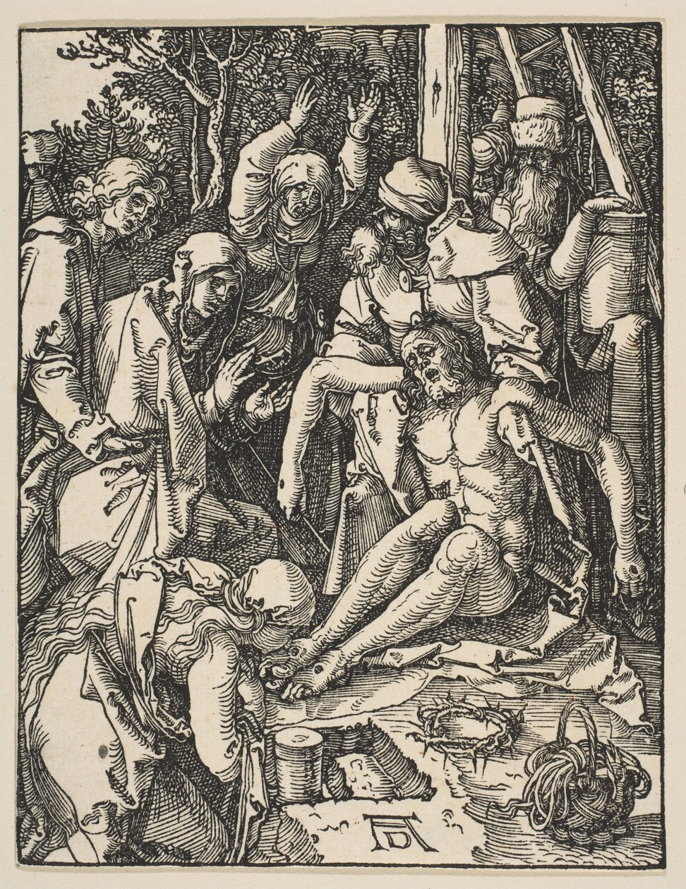 Klagovisan från den lilla passionen, ca 159 (träsnitt) av Albrecht Dürer