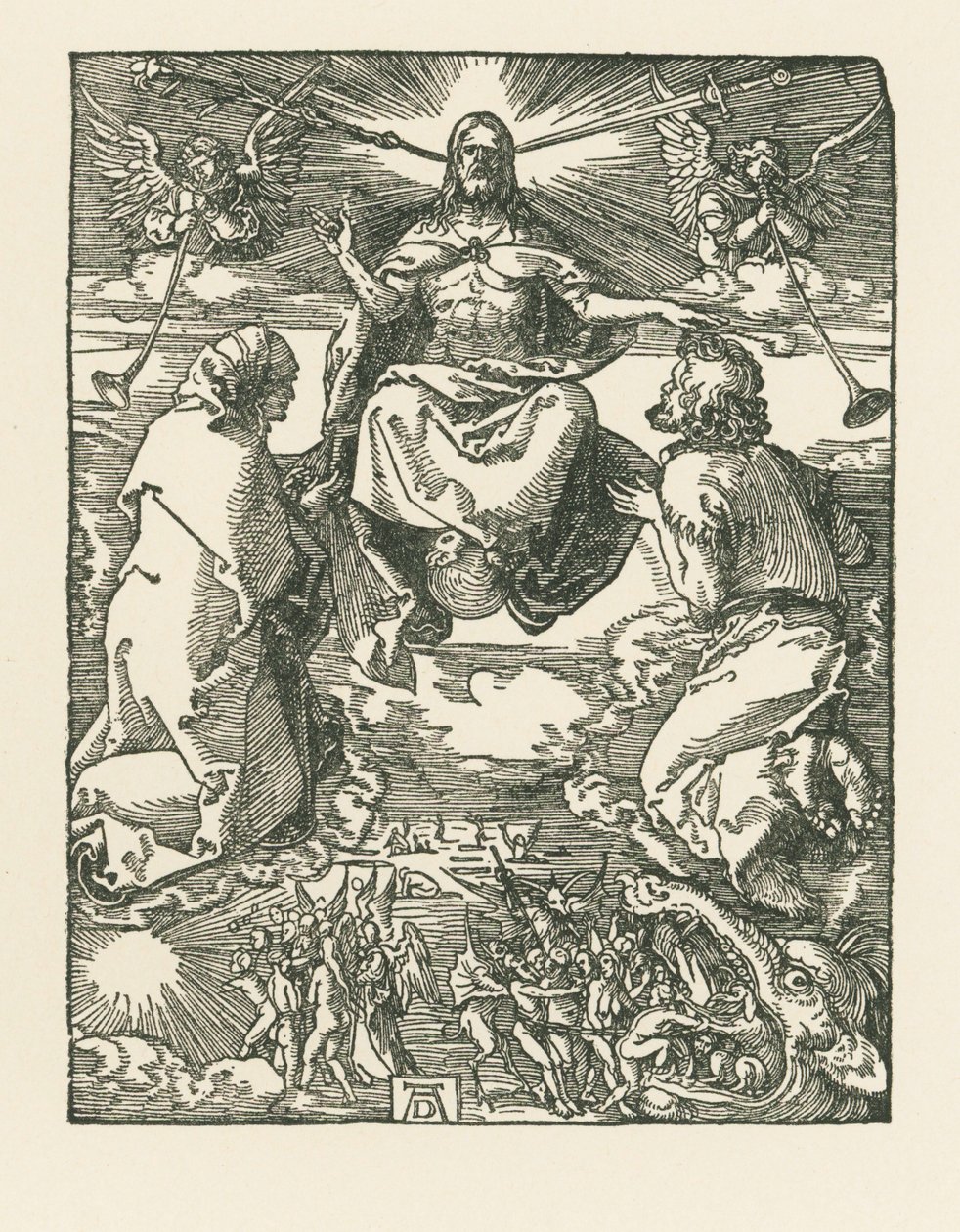 Den yttersta domen, ca 1510 (träsnitt) av Albrecht Dürer or Duerer