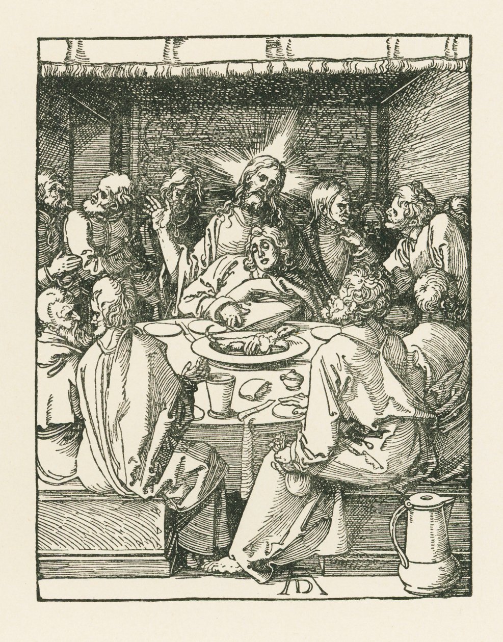 Den sista måltiden, ca 1508-09 (träsnitt) av Albrecht Dürer or Duerer