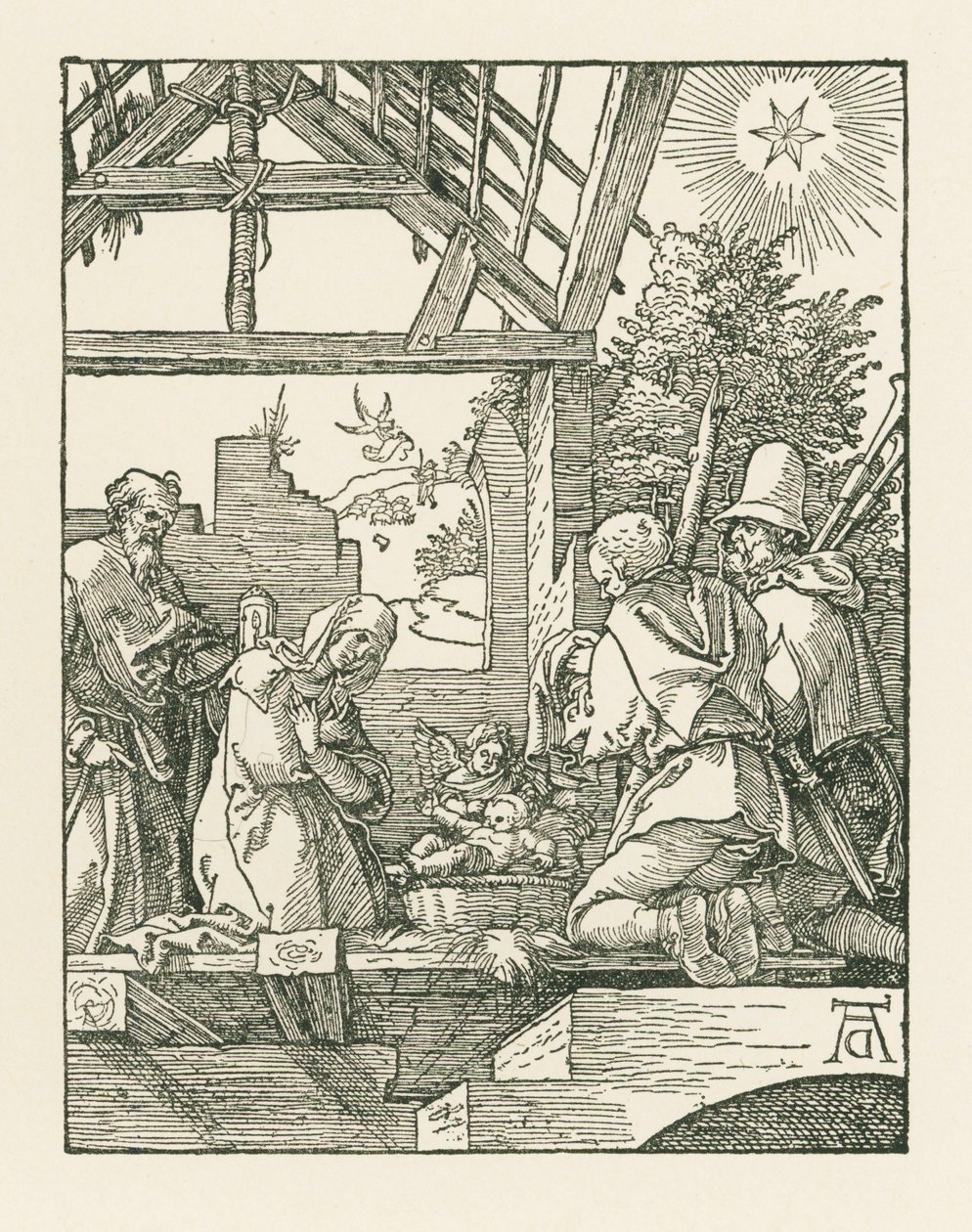 Födelsekyrkan, ca 1510 (träsnitt) av Albrecht Dürer or Duerer