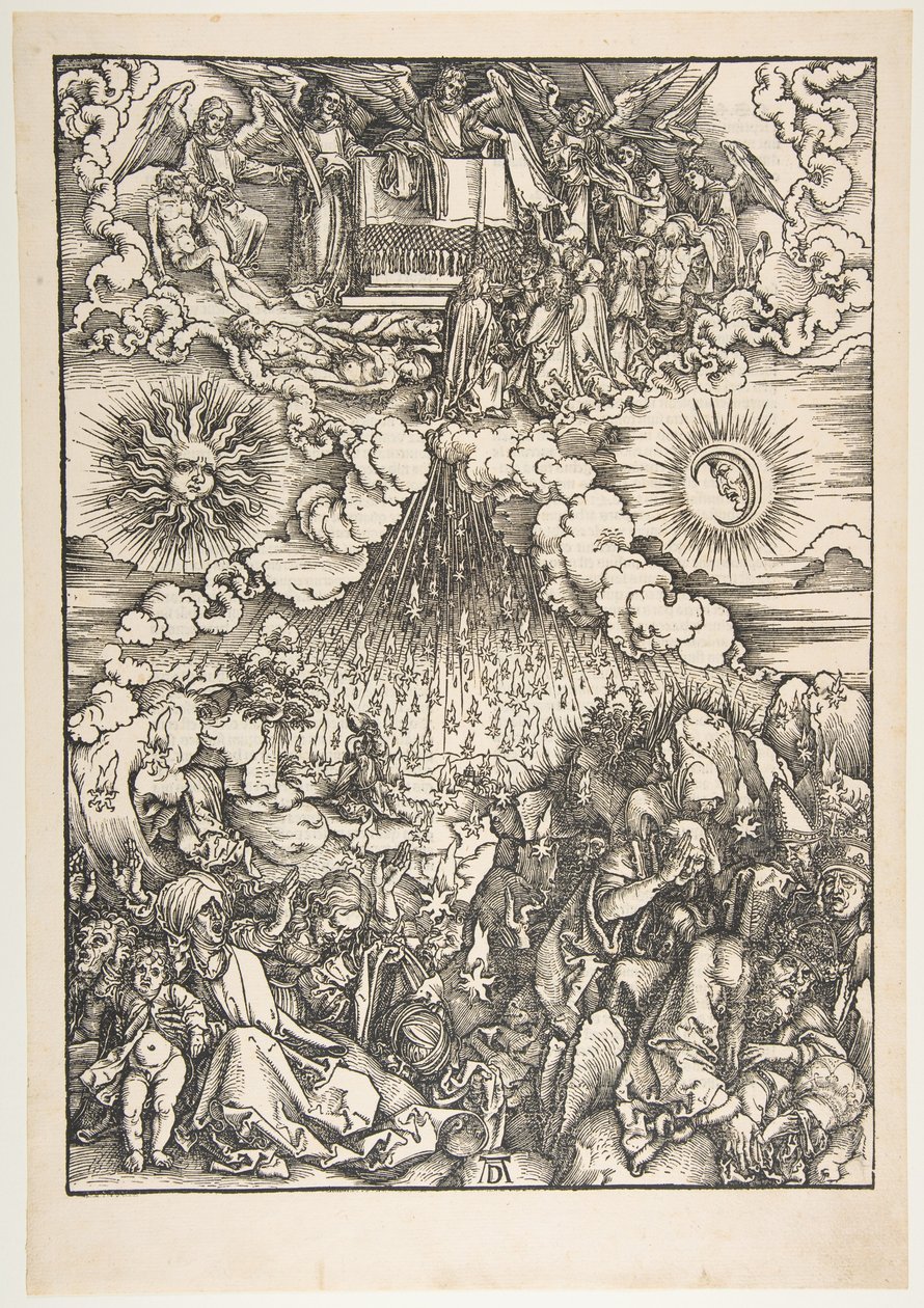 Öppnandet av det femte och sjätte inseglet, från Apokalypsen av Albrecht Dürer