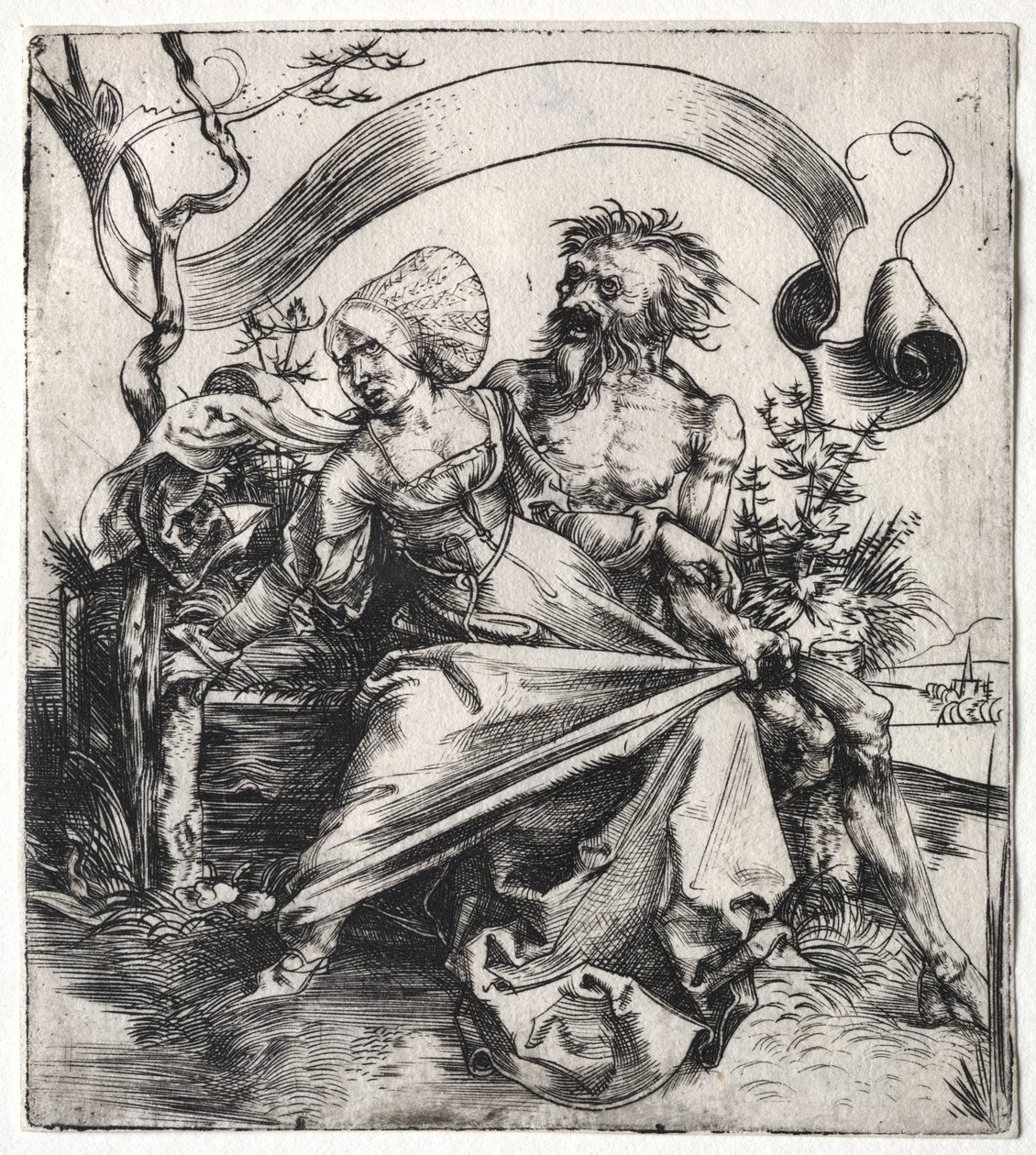 The Ravisher, c. 1495 (gravyr) av Albrecht Dürer or Duerer