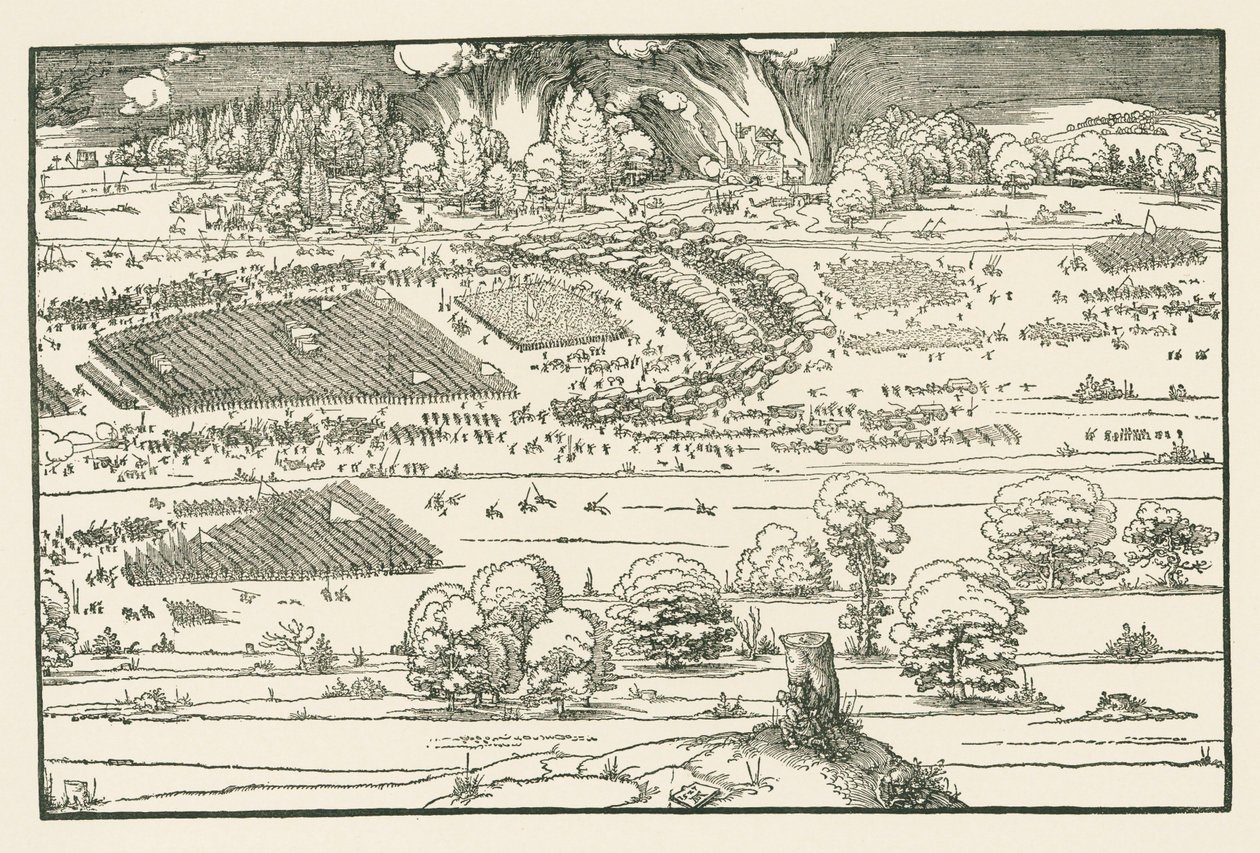 Belägringen av en fästning. Höger block av Albrecht Dürer or Duerer