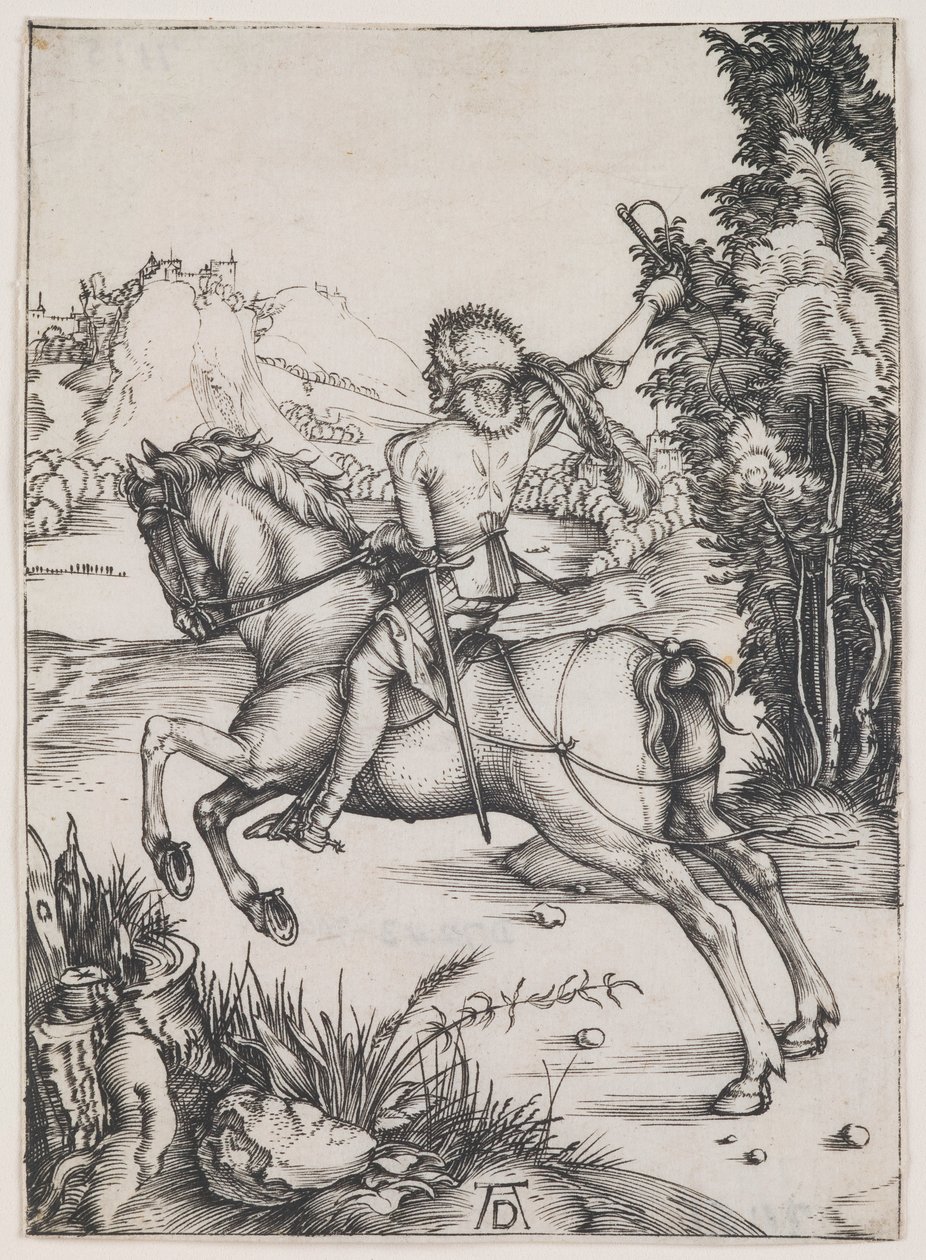Den lilla kuriren, ca 1496 (gravyr) av Albrecht Dürer or Duerer