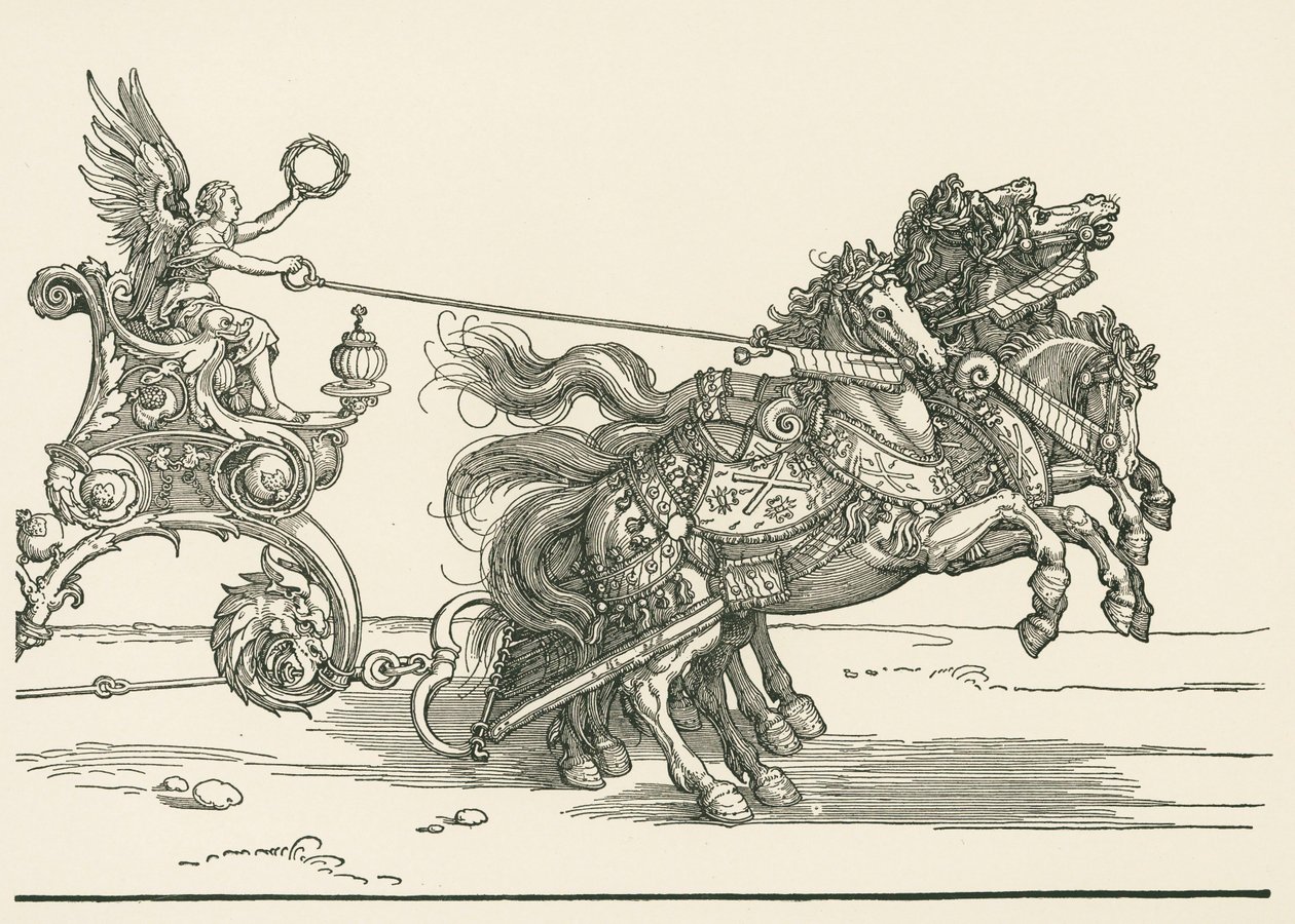 Den lilla triumfvagnen eller det burgundiska äktenskapet av Albrecht Dürer or Duerer