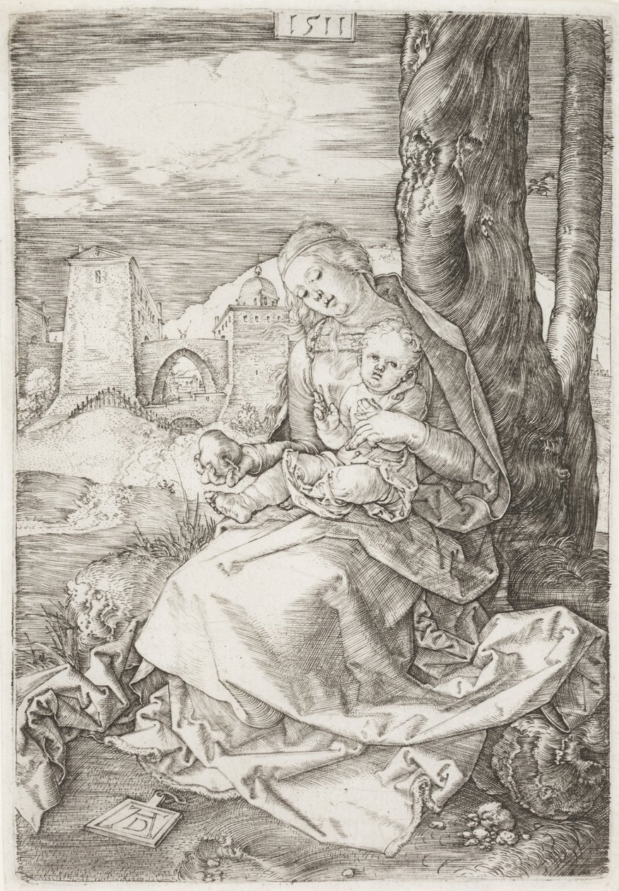 Jungfrun och barnet med päron av Albrecht Dürer