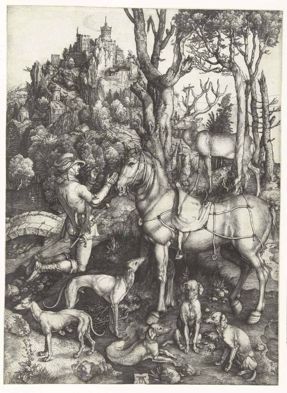 Visionen av St Eustace av Albrecht Dürer or Duerer