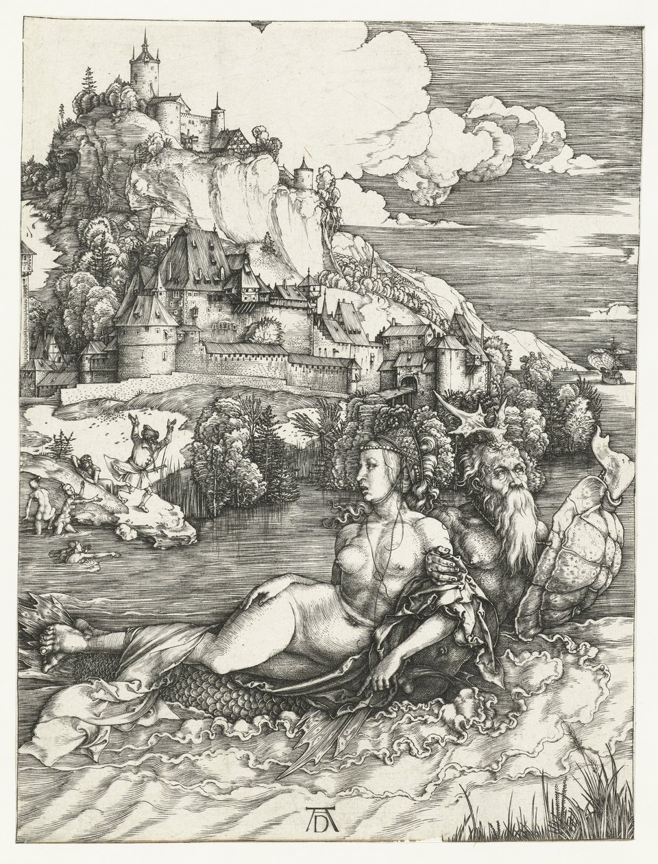 Bortförandet av Amymone av sjömonstret av Albrecht Dürer or Duerer