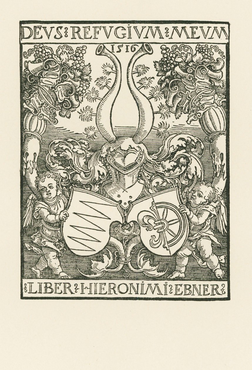 Hieronymus Ebners bokplansch av Albrecht Dürer or Duerer