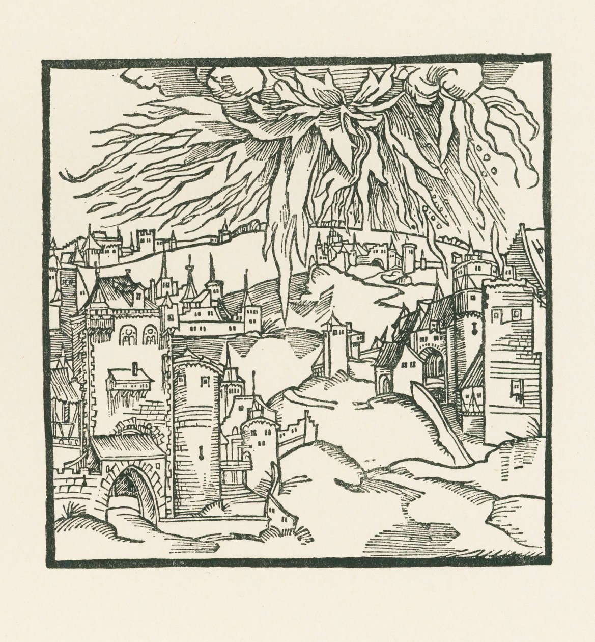 Förintelsen av Sodom och Gomorra av Albrecht Dürer or Duerer