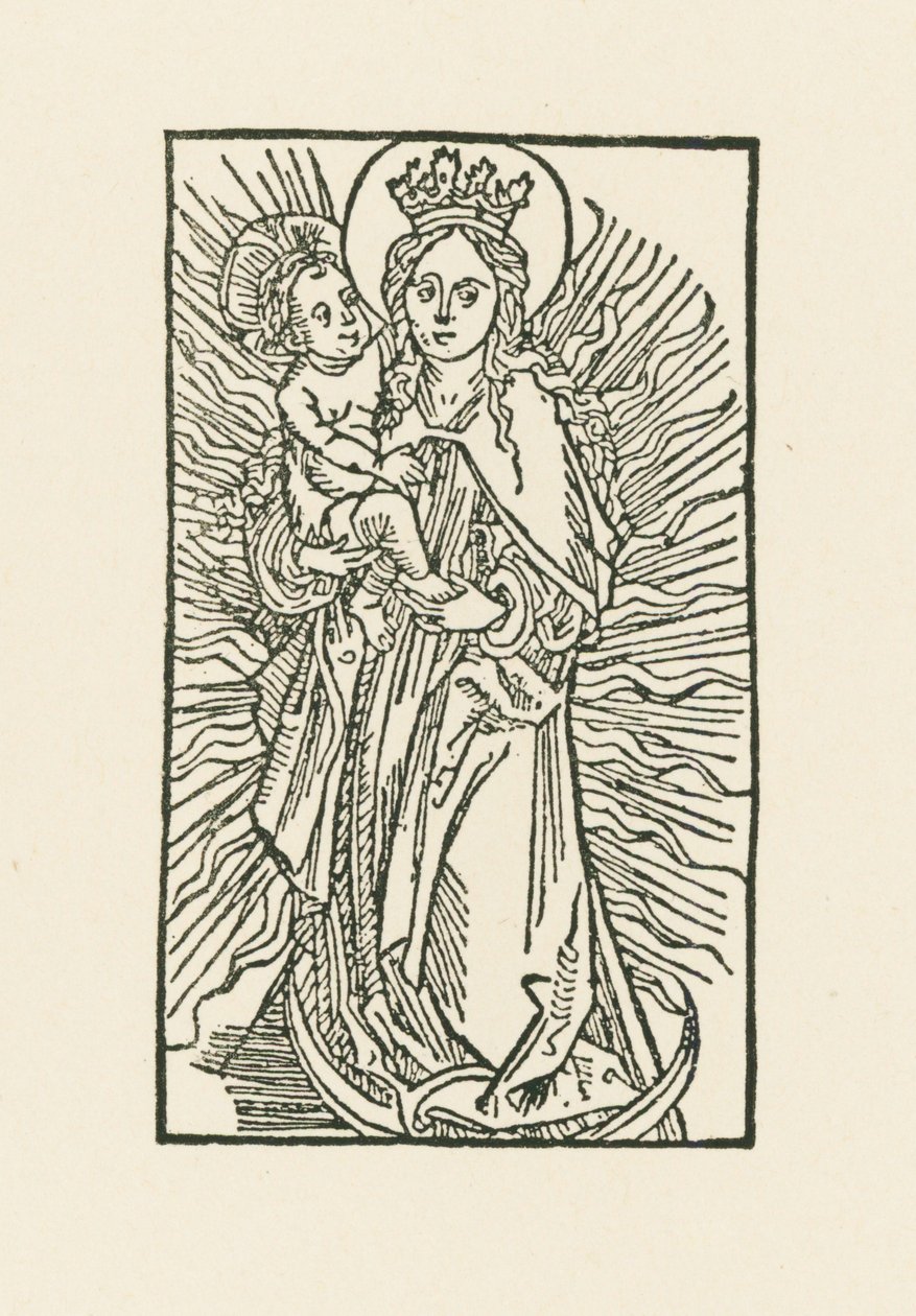 Jungfru Maria i solen av Albrecht Dürer or Duerer