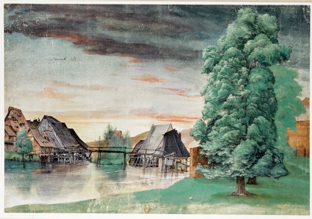 Weidenmuehle - Kvarn under pilar av Albrecht Dürer or Duerer